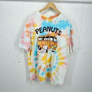 Peanuts Size XXXL Snoopy & Woodstock Tie Dye T- Shirt